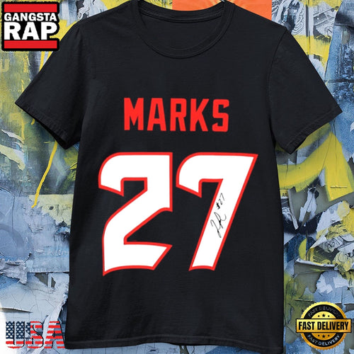 Houston Texans Woody Marks 27 Football Signature T-Shirt
