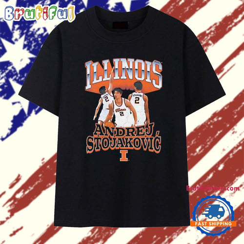 Illinois Basketball Andrej Stojakovic graphic T Shirt