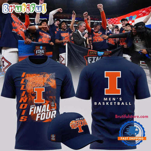 Illinois Fighting Illini 2026 NCAA Men’s Basketball Tournament March Madness Final Four Limited Edition T Shirt