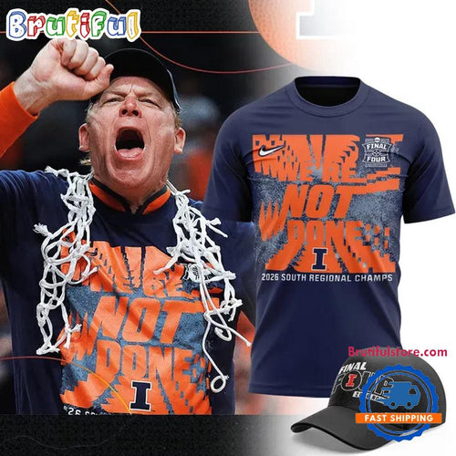 Illinois Fighting Illini 2026 NCAA Men’s Basketball Tournament March Madness Final Four New T Shirt