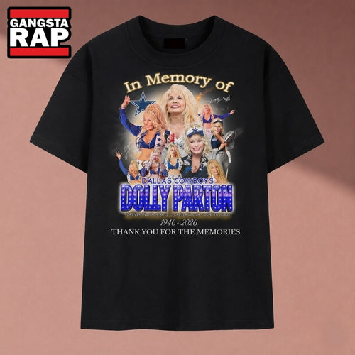 In Memory Of Dolly Parton Dallas Cowboys Cheerleader Tribute T Shirt, Music 2D Shirt