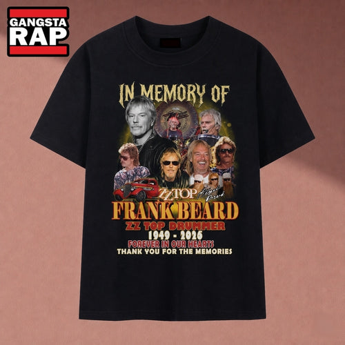 In Memory Of Frank Beard ZZ Top Drummer 1949 2026 Tribute T Shirt, Music 2D Shirt
