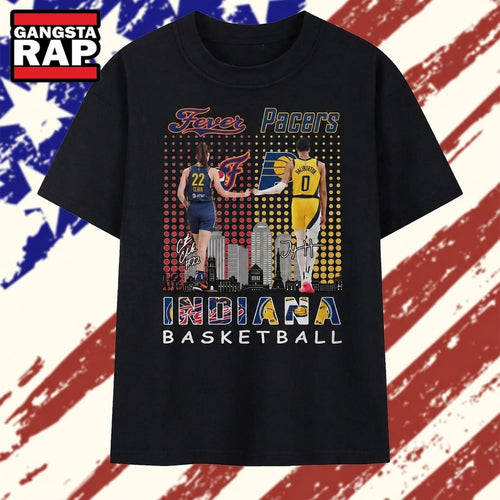 Indiana Basketball Fever Caitlin Clark and Pacers Tyrese Haliburton T Shirt