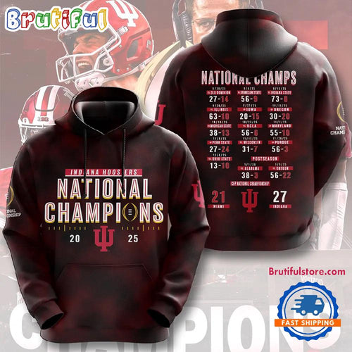 Indiana Hoosiers 2025 National Champions Score Limited Edition Hoodie