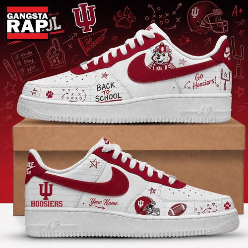 Indiana Hoosiers 2026 NCAA Football Back To School Air Force 1 Shoes Sneakers