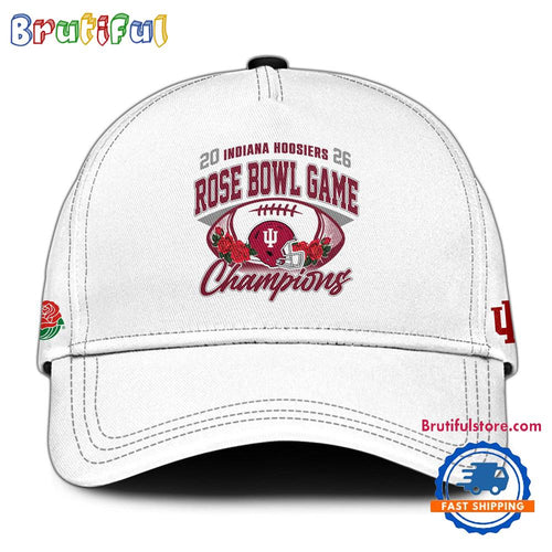 Indiana Hoosiers 2026 Rose Bowl Champions Game Limited Edition White Cap