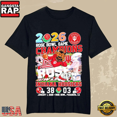 Indiana Hoosiers Beat Alabama Crimson Tide 2026 Rose Bowl Game Champions T-Shirt
