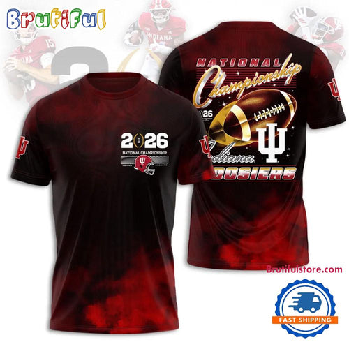 Indiana Hoosiers CFP National Champions 2026 Mascot Winner New 3D Shirt