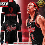 Indiana Hoosiers Men’s Basketball 2025 Black All Over Print Hoodie