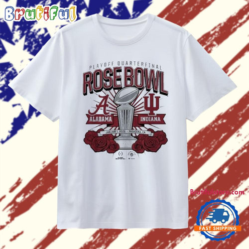 Indiana Hoosiers Vs Alabama Crimson Tide 2025 College Football Playoffs Rose Bowl T Shirt