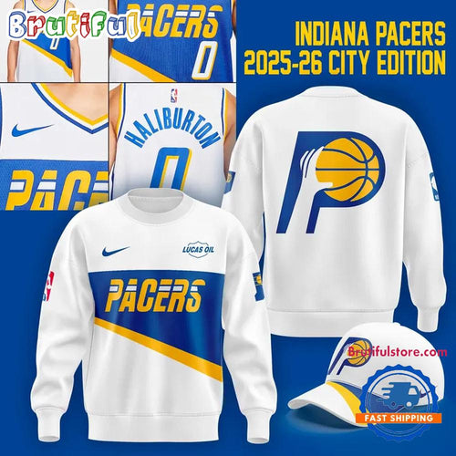 Indiana Pacers 2025-2026CITY EDITION Oversized New Sweatshirt