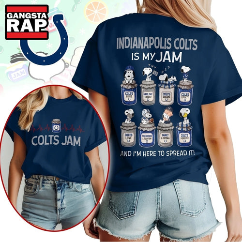 Indianapolis Colts NFL Jam Snoopy Peanuts Football Fan 3D Shirt, Football New Design Shirt