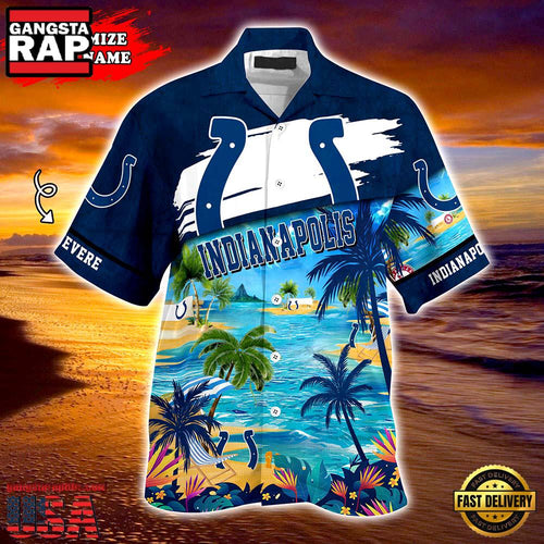 Indianapolis Colts NFL Custom Name New Design Hawaiian Shirt