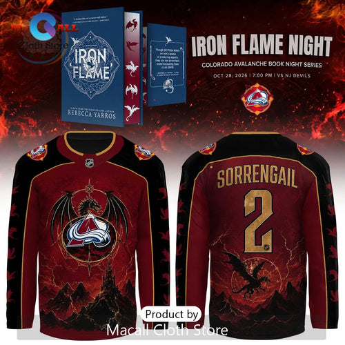 Iron Flame Colorado Avalanche Sorrengail Hockey Jersey 2026