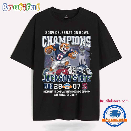 Jackson State Tigers Cricket Celebration Bowl Champions 2024 Winner T Shirt