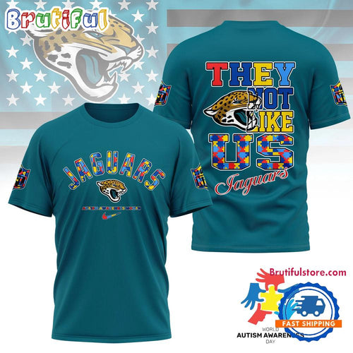 Jacksonville Jaguars 2026 NFL Autism Awareness Month All Over Print Shirt
