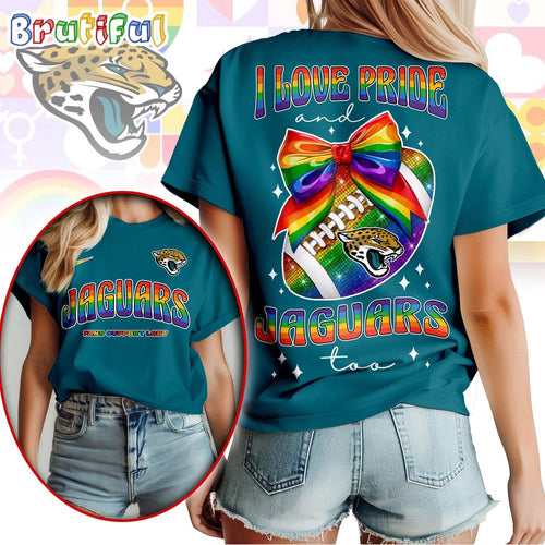 Jacksonville Jaguars 2026 NFL Pride Month Football Bow Unisex 3D Shirt