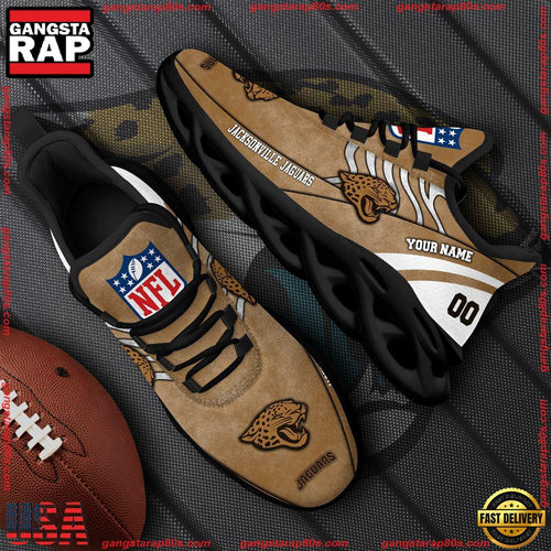 NFL Jacksonville Jaguars New Design Max Soul Shoes, Running Sneakers