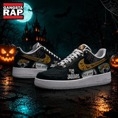 Jacksonville Jaguars NFL Fear The Team Halloween Air Force 1 Shoes Sneakers