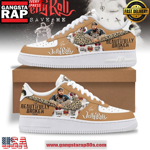 Jelly Roll Beautifully Broken Tour 2025 Air Force 1 Sneakers Shoes