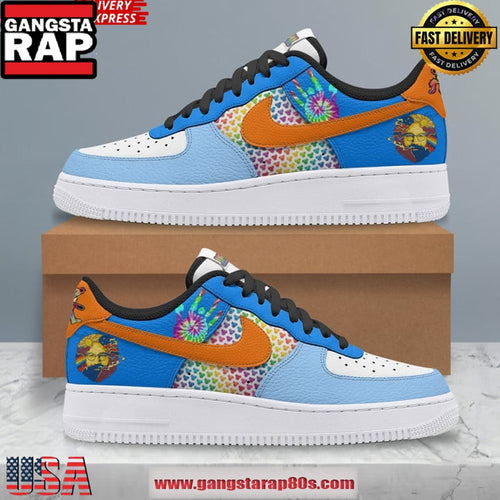 Jerry Garcia and Grateful Dead Special Edition Air Force 1 Running Sneakers Shoes