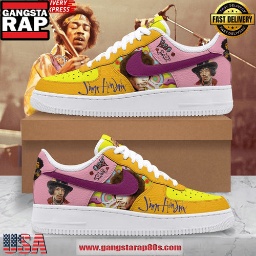 Jimi Hendrix Guitarist Limited Edition Air Force 1 Running Sneakers Shoes