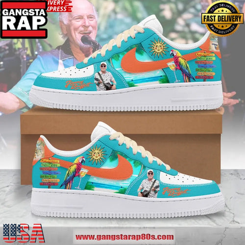 Jimmy Buffett Margaritaville Tribute Limited Edition Nike Air Force 1 Sneakers Shoes