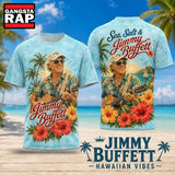 Jimmy Buffett Tropical Hibiscus Guitar 2026 3D Shirt