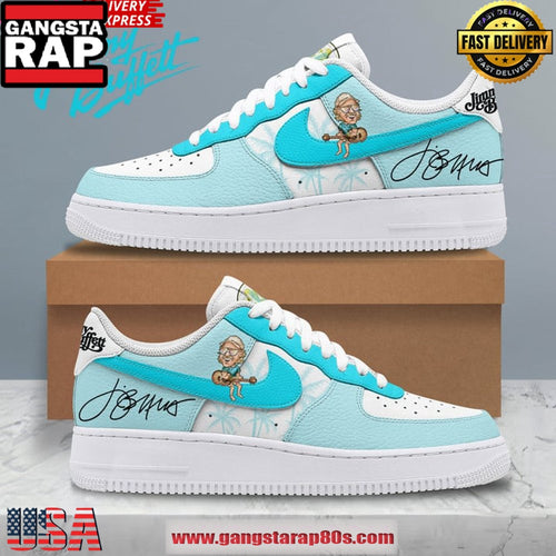 Jimmy Buffett x Nike Special Edition Air Force 1 Running Sneakers Shoes