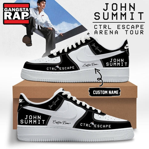 John Summit CTRL ESCAPE Arena Tour 2026 Black Air Force 1 Shoes Sneakers , Music Air Force 1 Shoes