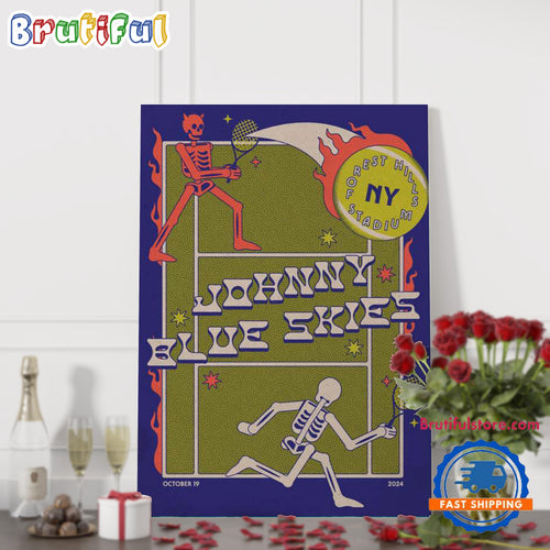 Johnny Blue Skies Forest Hills Stadium Forest Hills NY Oct 19 2024 Tour Poster Canvas Art
