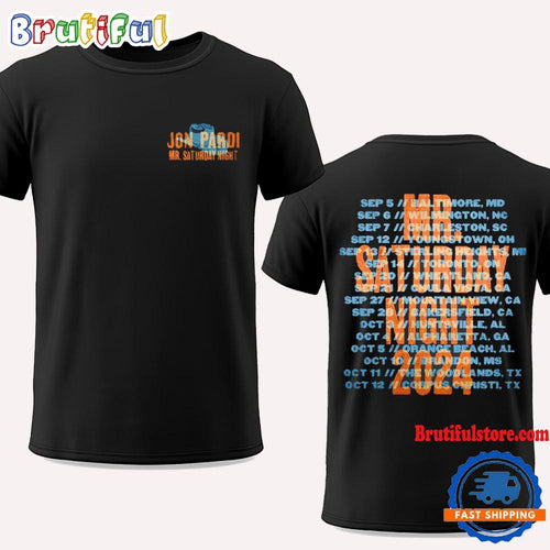 Jon Pardi Mr. Saturday Night Tour 2024 Concert T Shirt
