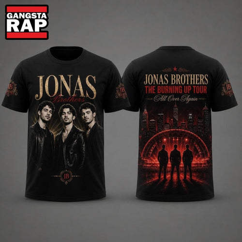 Jonas Brothers The Burning Up Tour 2026 3D Shirt , Music Trending 3D Shirt