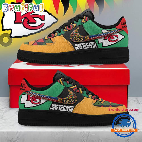 Kansas City Chiefs 2026 NFL Juneteenth Air Force 1 Shoes Sneaker