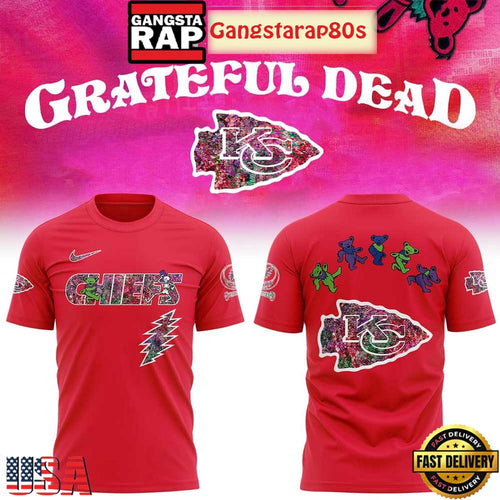 Kansas City Chiefs Celebration Grateful Dead 60 Years Night Unisex 3D Shirt