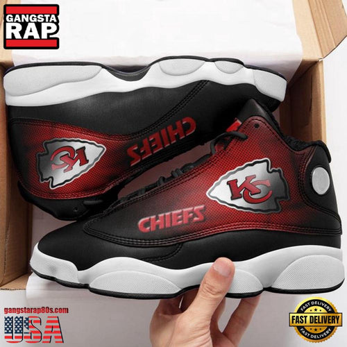 NFL Kansas City Chiefs Football New Design Air Jordan 13 Running Sneakers Shoes