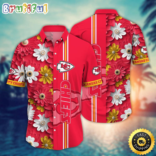 Kansas City Chiefs Hawaii Shirt Flower Sporty And Stylish