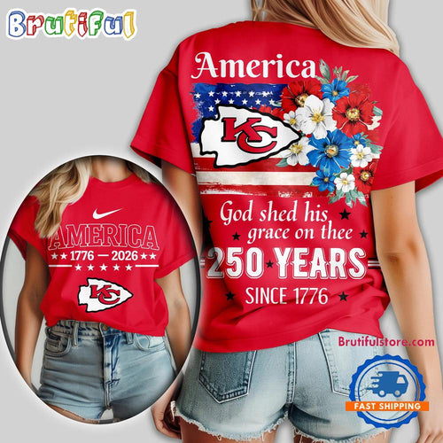 Kansas City Chiefs NFL America God Shed His Grace On Thee Unisex T Shirt