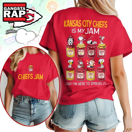Kansas City Chiefs NFL Jam Snoopy Peanuts Football Fan 3D Shirt, Football New Design Shirt