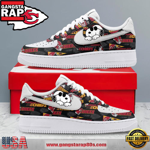 Kansas City Chiefs NFL x Snoopy Funny Nike Air Force 1 Sneakers Shoes
