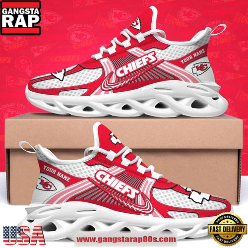 Kansas City Chiefs Custom Name Clunky Sneaker Max Soul Shoes