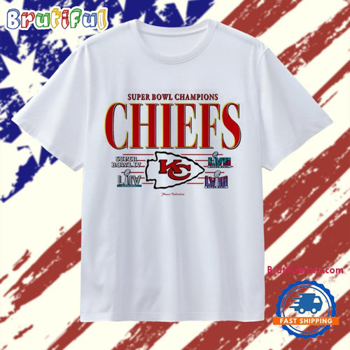 Kansas City Chiefs Super Bowl Champions IV LIIV LVII LVIII vintage T Shirt