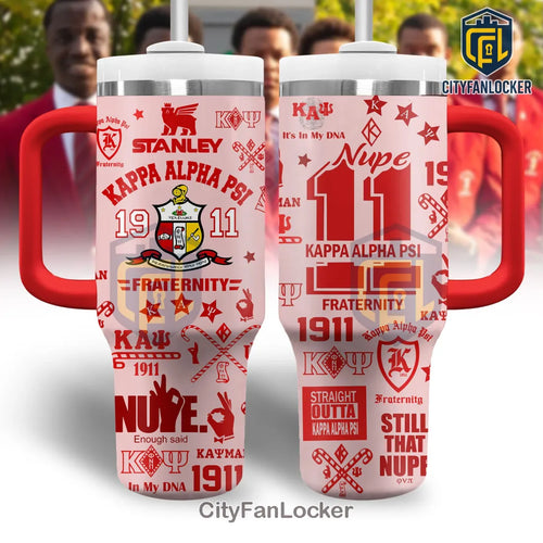 Kappa Alpha Psi Fraternity 1911 Crimson Stainless Steel 40oz Handle Tumbler