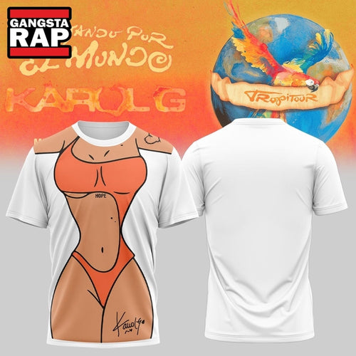 Karol G VIAJANDO POR EL MUNDO TROPITOUR 2026 Special New 3D Shirt , Music Trend Shirt