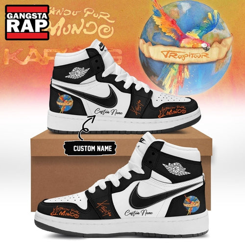 Karol G VIAJANDO POR EL MUNDO TROPITOUR Signed 2026 Black Air Jordan 1 Shoes