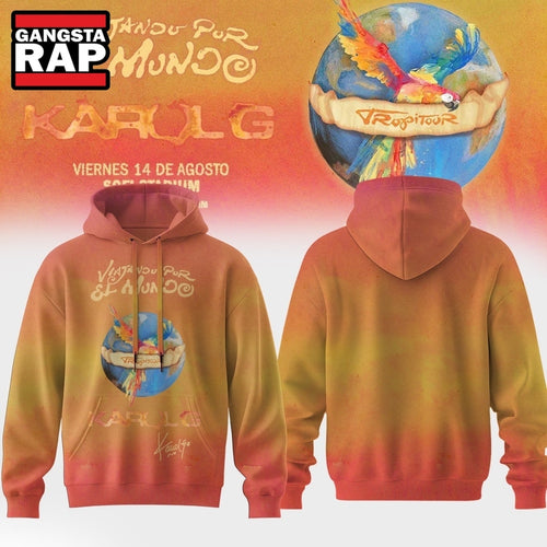 Karol G VIAJANDO POR EL MUNDO TROPITOUR Signed Design Hoodie , Music Trend Shirt