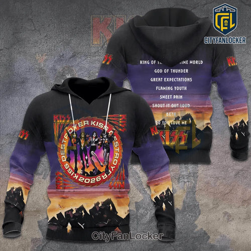 KISS Destroyer Album Art Pullover Hoodie