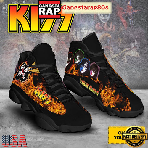 Kiss I Was Made For Lovin’ You Fan Custom Name Air Jordan 13 Shoes Running Sneakers