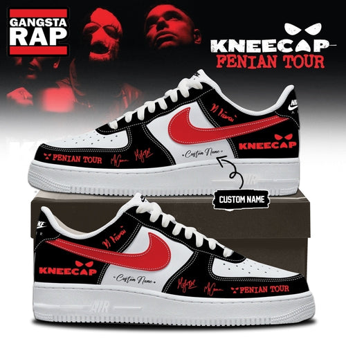 KNEECAP FENIAN TOUR Limited Edition Signature 2026 Black Air Force 1 Shoes Sneakers , Music Trending Shoes