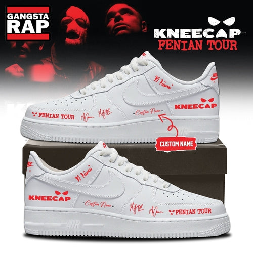 KNEECAP FENIAN TOUR Limited Edition Signature 2026 White Air Force 1 Shoes Sneakers , Music Trending Shoes